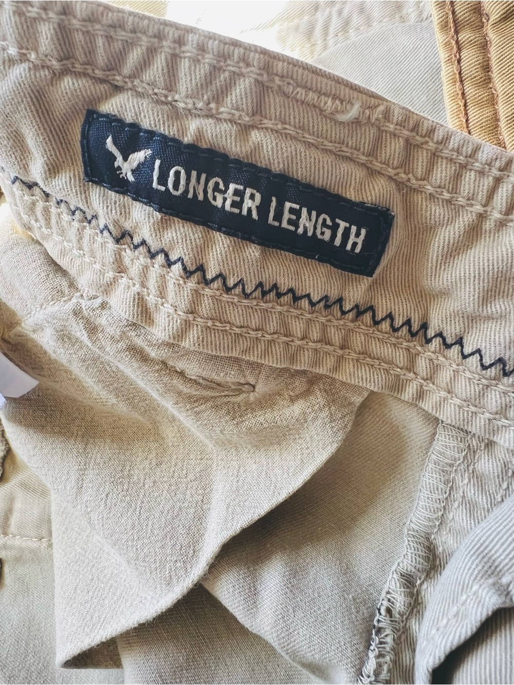 Men's Cargo Shorts Bundle of 2 Tan and Cream Casual Utility Style - Picture 8 of 11